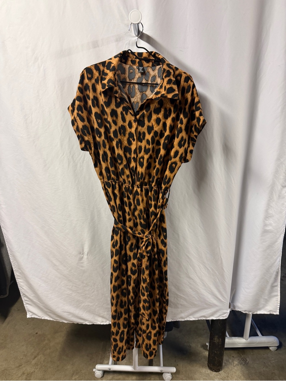 SHEIN Leopard Print Maxi Dress in Brown and Black